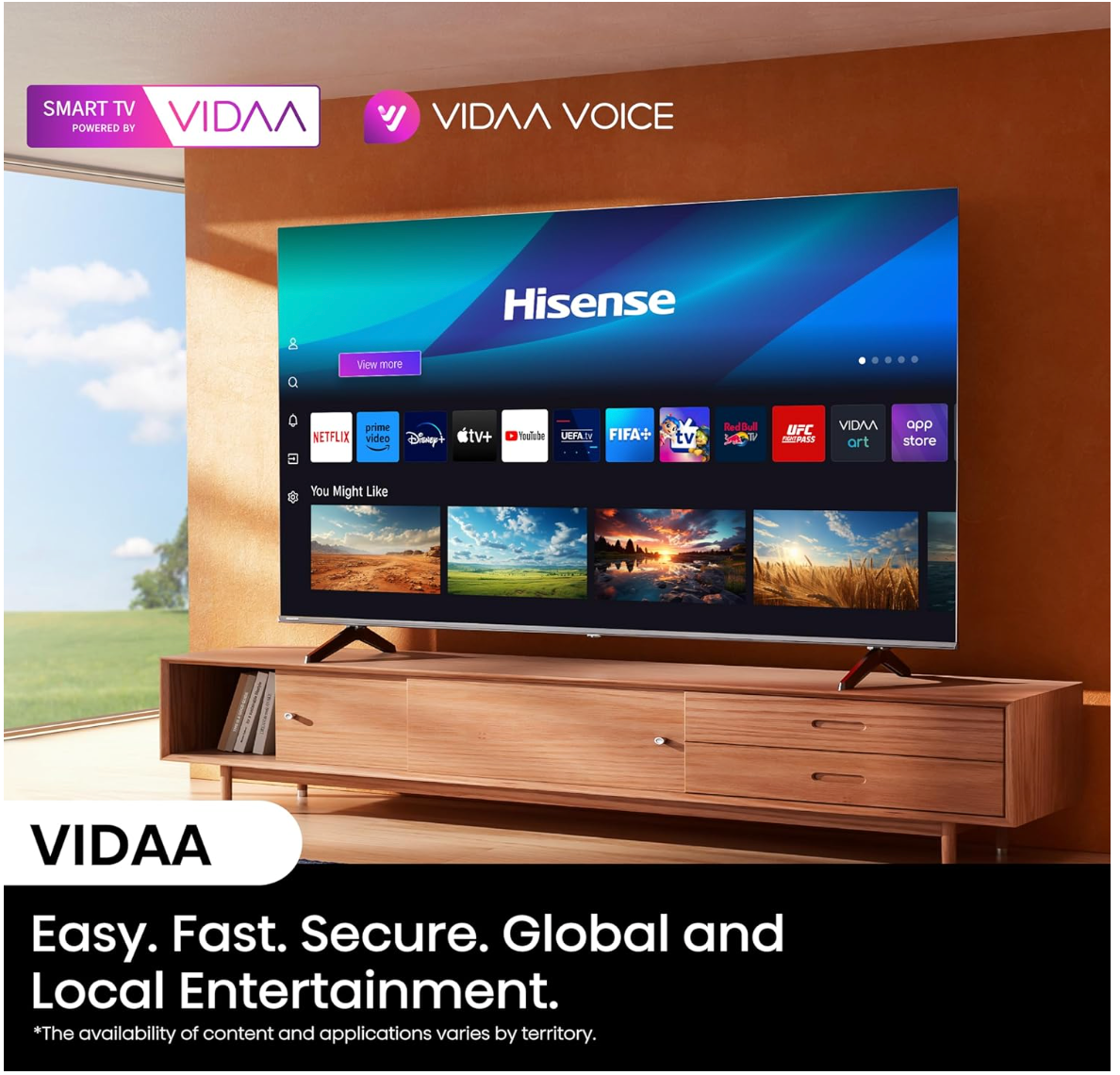 HISENSE TV LED SMART VIDAA 58'' - 4K UHD - NETFLIX/YOUTUBE - APPLE HOME - 58A6N