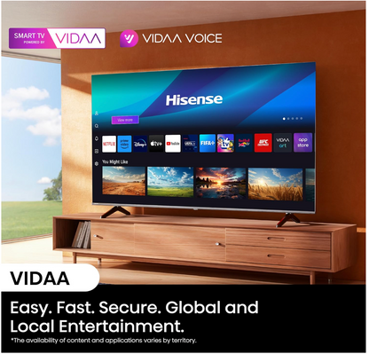 HISENSE TV LED SMART VIDAA 58'' - 4K UHD - NETFLIX/YOUTUBE - APPLE HOME - 58A6N